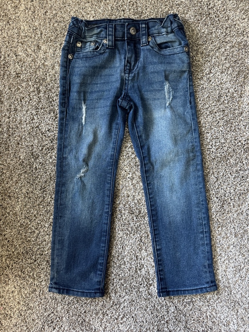 True Religion Kids Dark Blue Distressed Jeans